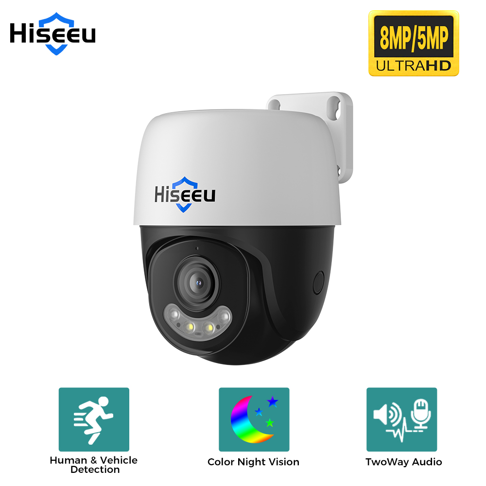 Ip Camera 4K 8Mp Outdoor Ptz - Hiseeu 4K PTZ POE IP Camera
