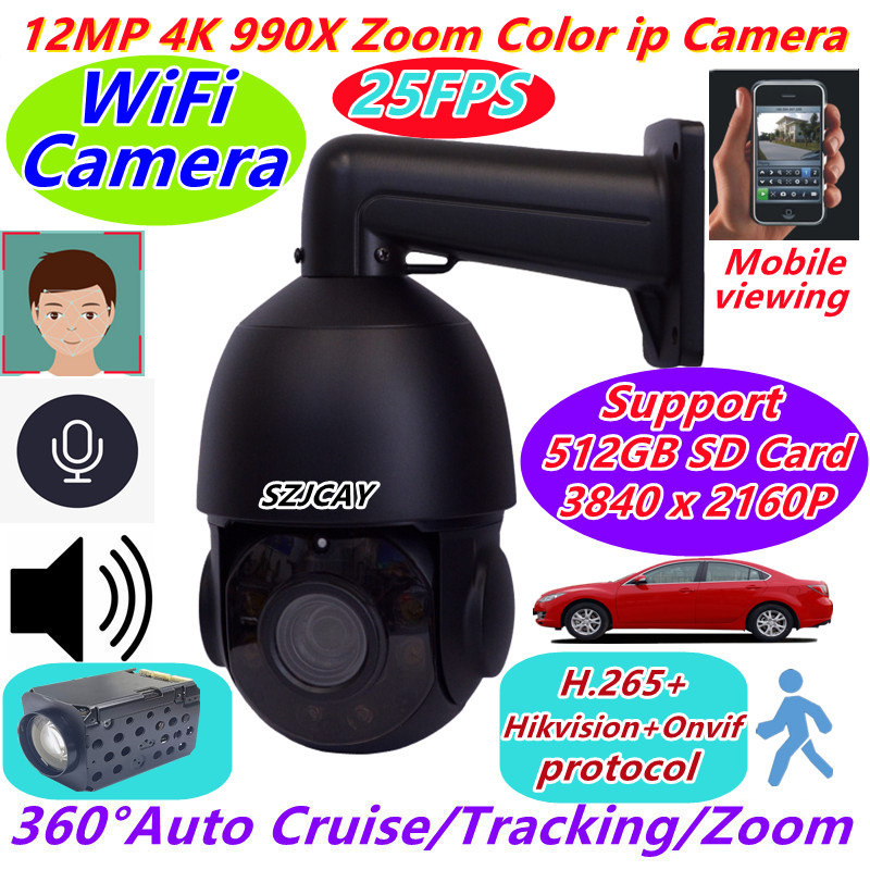 Ptz Camera 30X Zoom Poe - Onvif 12MP 4K 25fps Wireless Wifi