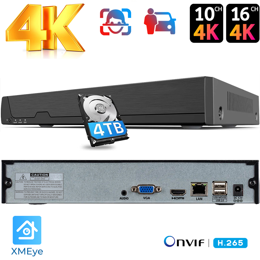 Nvr 16 Channel 4K H265 - 4K 16CH NVR H.265 Onvif Network