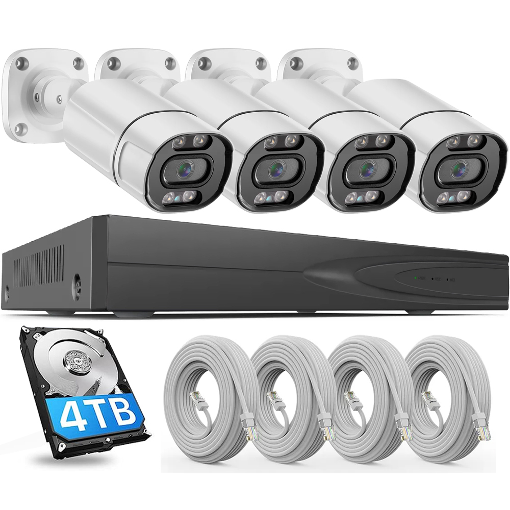 Nvr Kit 4 Camera 5Mp Poe - 4K Surveillance Camera Systems Outdoor 4Ch/8Ch