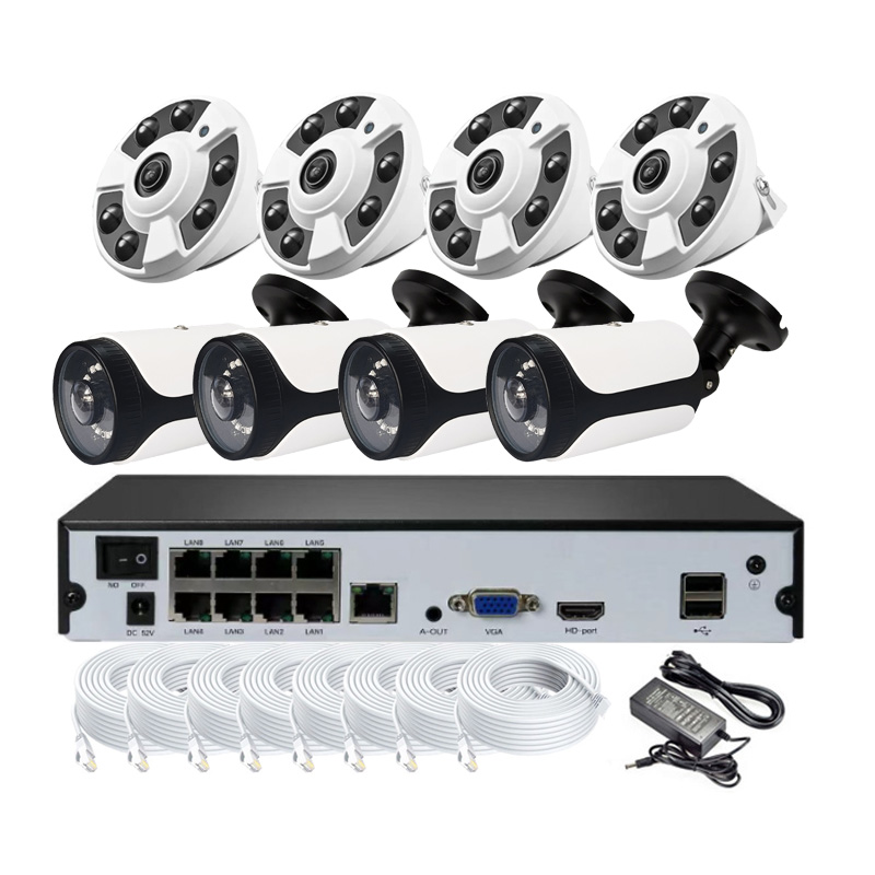 Cctv Camera 180 Degree Panoramic - 8MP 4K POE 8ch NVR Kit