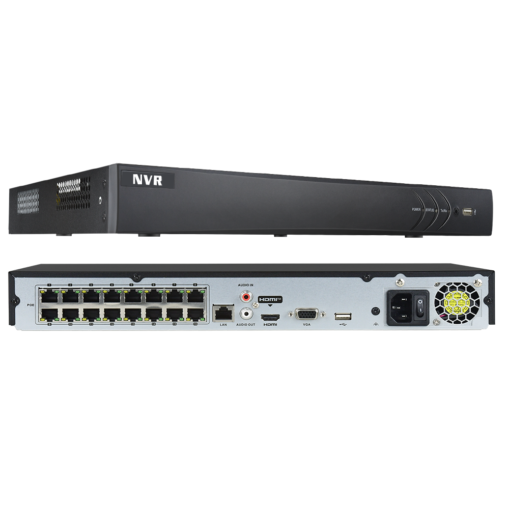 Nvr 16 Channel 4K H265 - Hikvision compatible 16Channels 16-poe 4K NVR