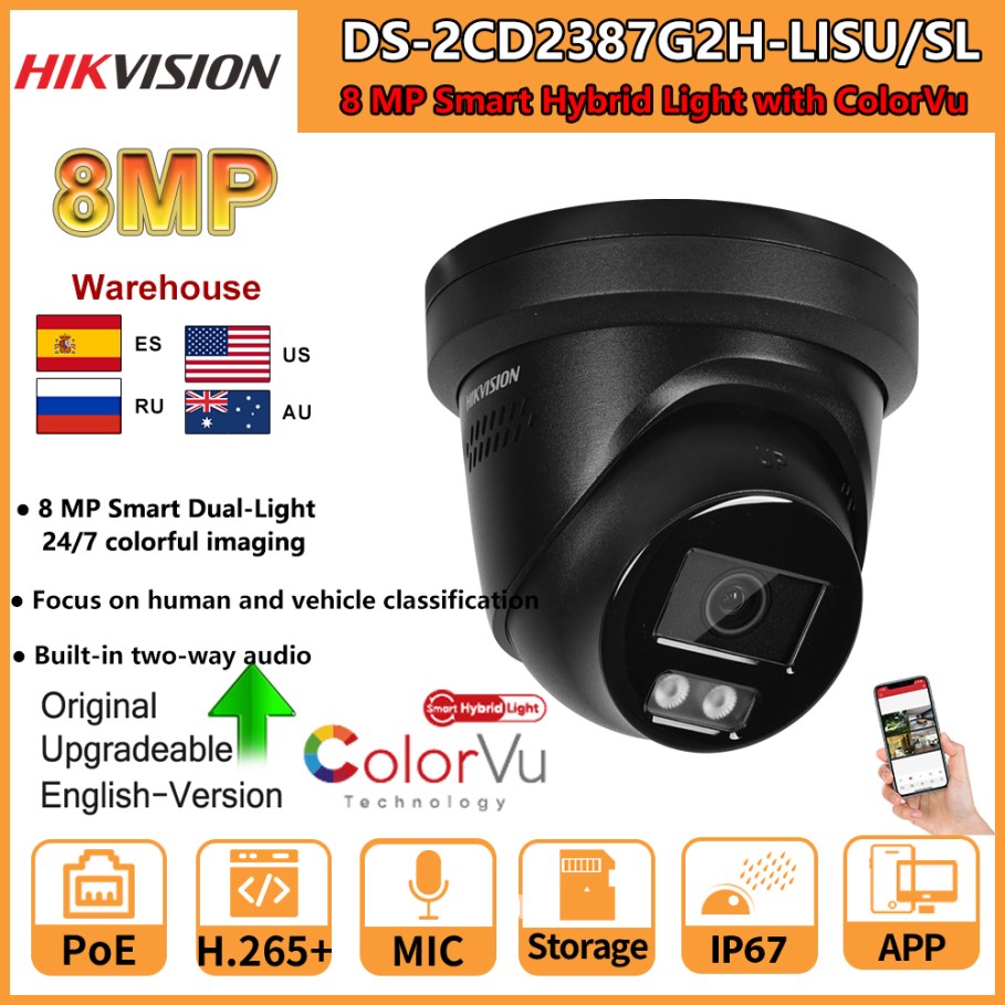 Hikvision Ip Camera 8Mp Dome - Hikvision IP Camera 8MP DS-2CD2387G2H-LISU/SL Smart