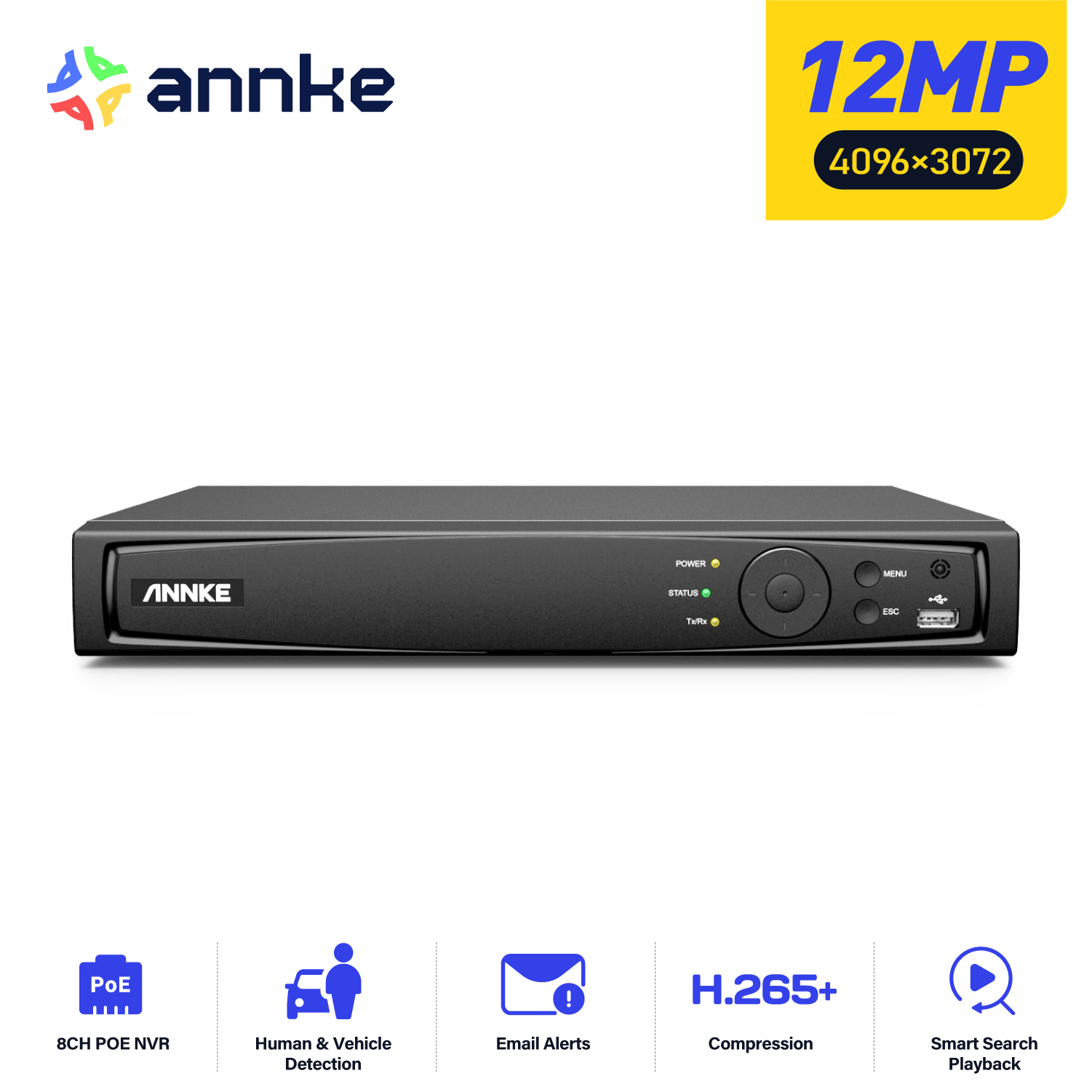 Dahua Nvr 16 Channel - ANNKE 8CH 16CH 12MP POE Video