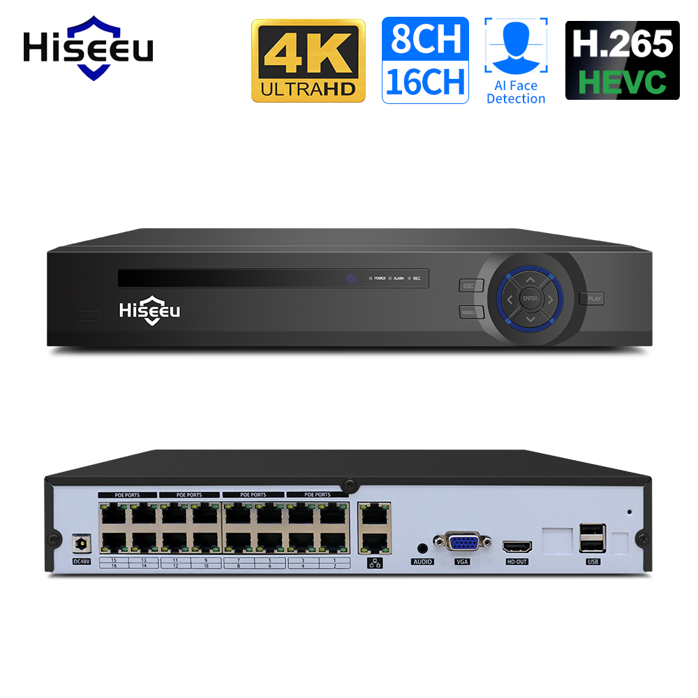 Dahua Nvr 16 Channel - Hiseeu 4K 16CH POE NVR Onvif