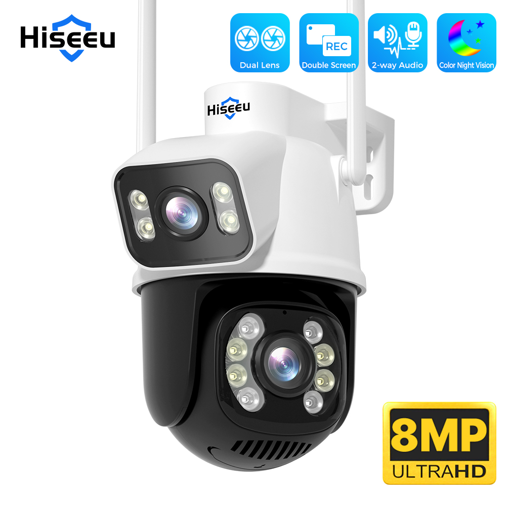Ip Camera 4K 8Mp Outdoor Ptz - Hiseeu 4K 8MP Dual Lens Wifi