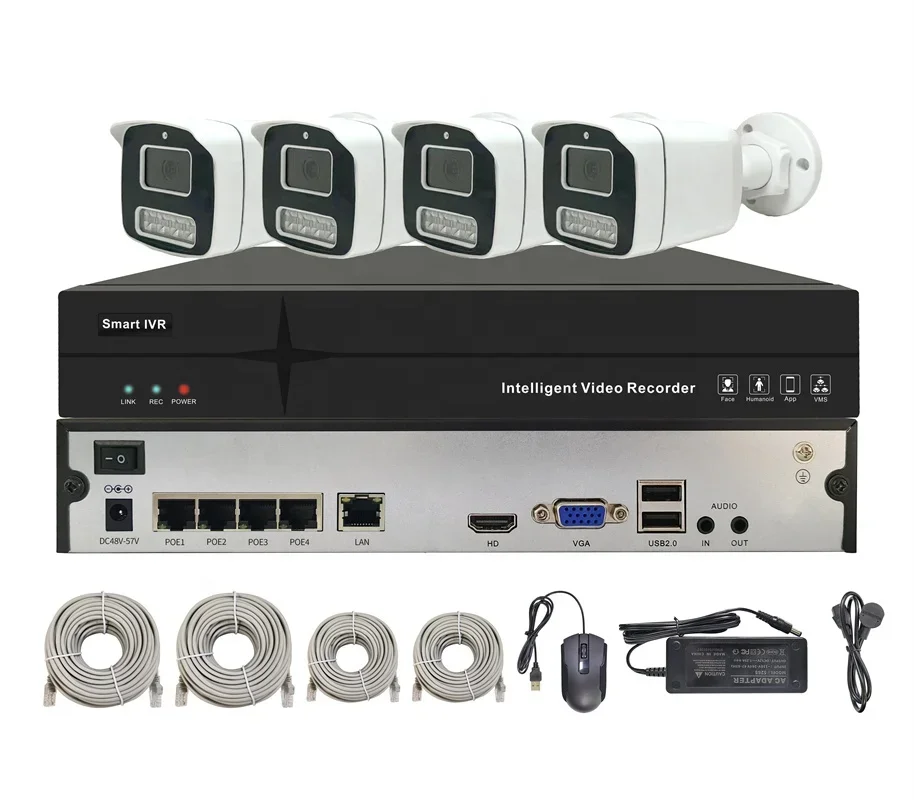 Manufacturer 5mp 4k 8mp 4 8 16 - Nvr Kit 4 Camera 5Mp Poe 评论和价格