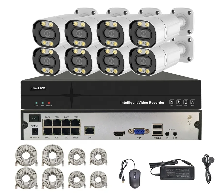 Manufacturer 5mp 4k 8mp 4 8 16 - Nvr Kit 4 Camera 5Mp Poe 评论和价格
