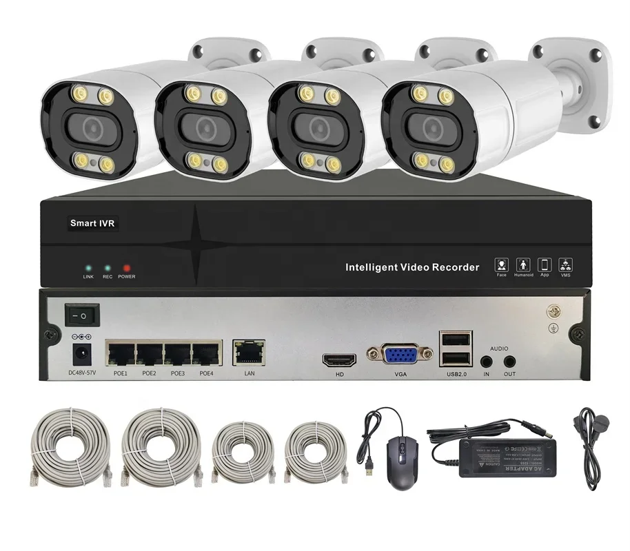 Manufacturer 5mp 4k 8mp 4 8 16 - Nvr Kit 4 Camera 5Mp Poe 评论和价格