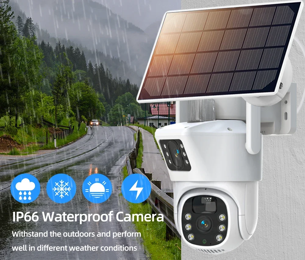 4K 8MP Dual Lens Wifi Solar CC - Cctv Camera System 8 Camera Wireless 评论和价格