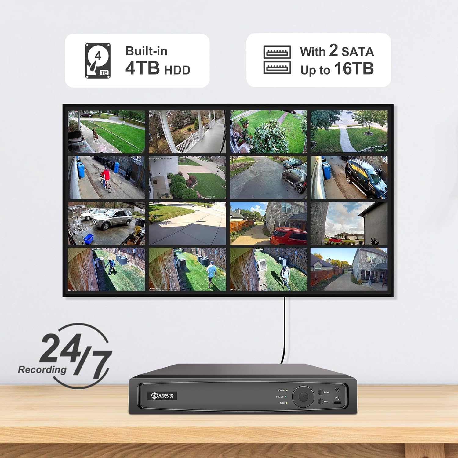 Anpviz 16CH 4K PoE Security Ca - Nvr 16 Channel 4K H265 评论和价格