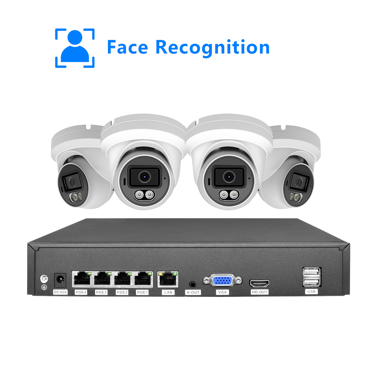 5MP 4-Channel PoE NVR Kit Face - Nvr Kit 4 Camera 5Mp Poe 评论和价格
