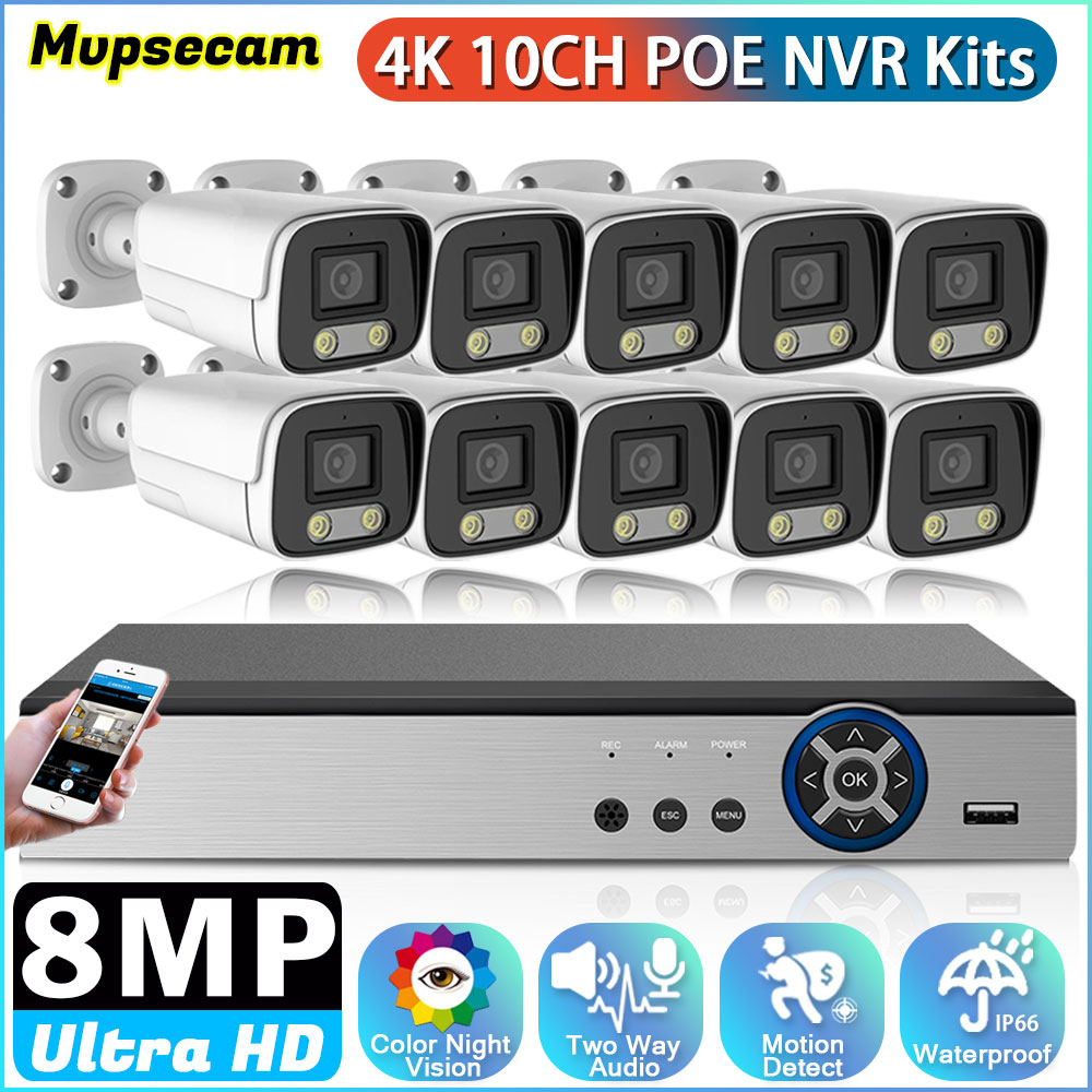 10CH 8MP HD Video Surveillance - Cctv Nvr System 8 Channel 4K Poe 评论和价格