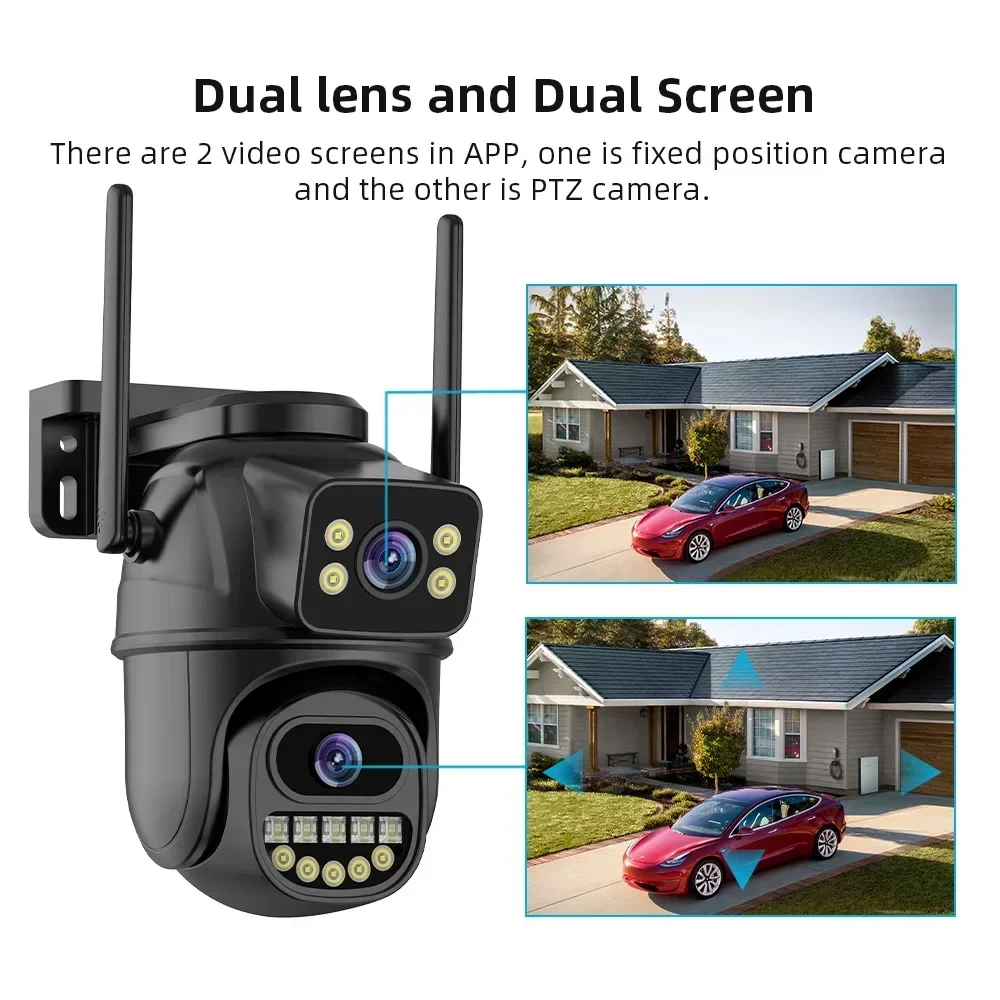 8MP 4K WiFi Dual Lens PTZ Secu - Ip Camera 4K 8Mp Outdoor Ptz 评论和价格