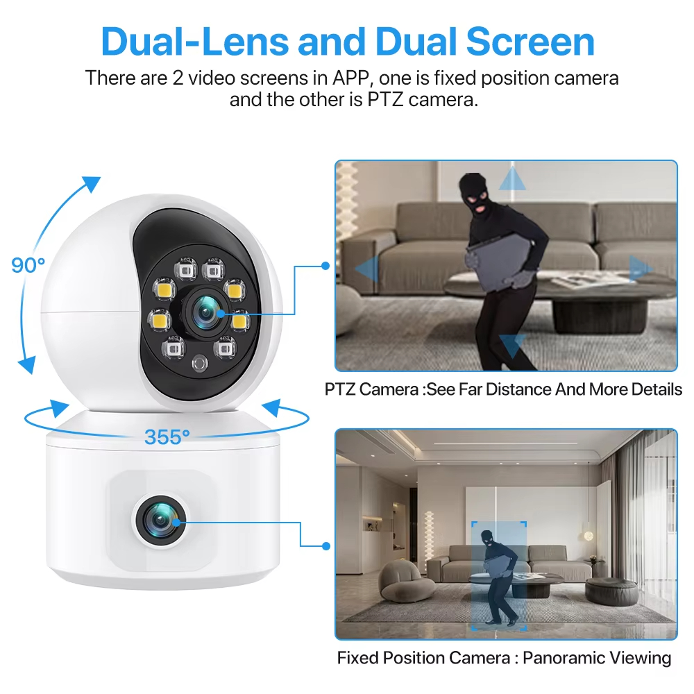 6MP ICSEE WiFi IP Camera Dual  - Cctv Camera System 8 Camera Wireless 评论和价格