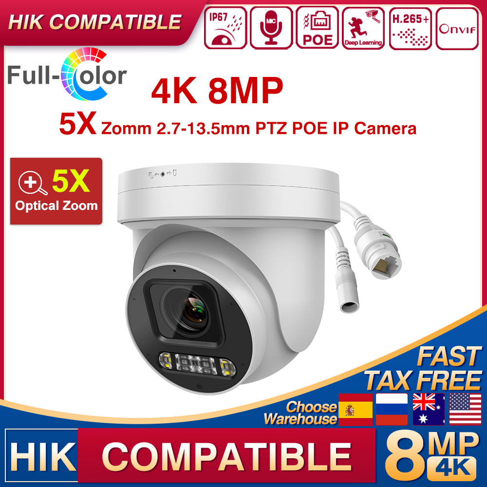 Hikvision Compatible 4K 8MP 5X - Hikvision Ip Camera 8Mp Dome 评论和价格