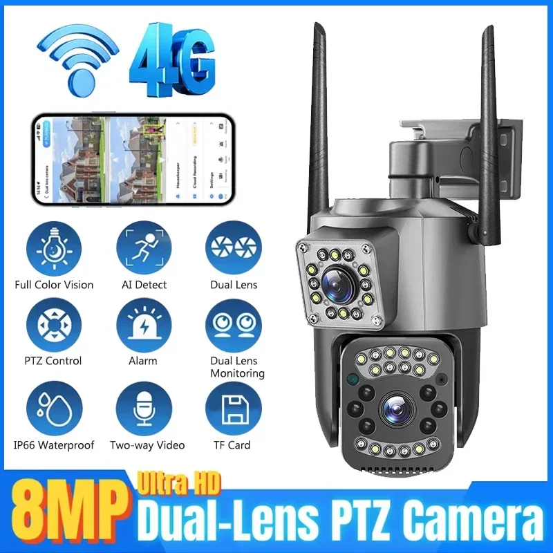 8MP WIFI IP Camera 4K PTZ Dual - Ip Camera 4K 8Mp Outdoor Ptz 评论和价格