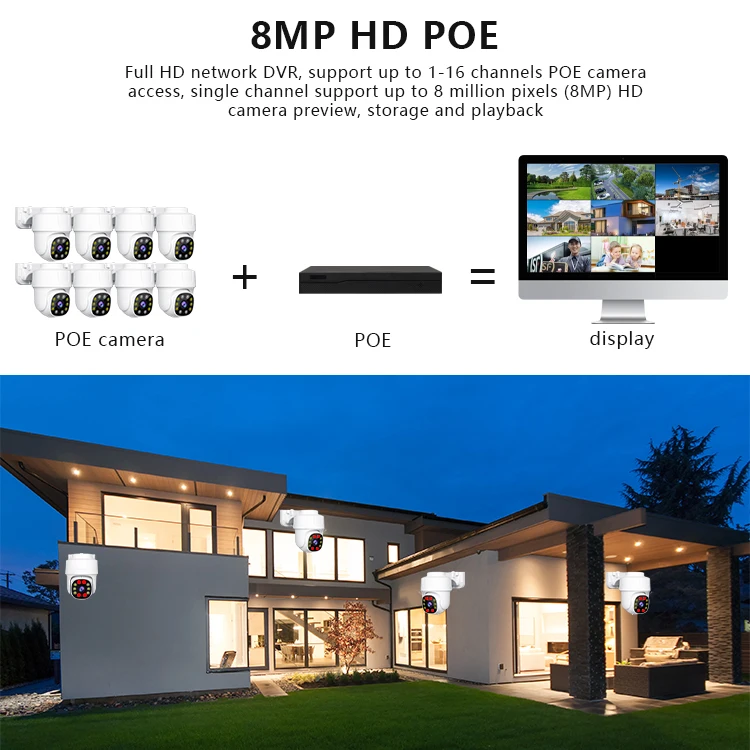 IP66 4K 8MP Security Camera Sy - Poe Security Camera 8Mp 4K 评论和价格