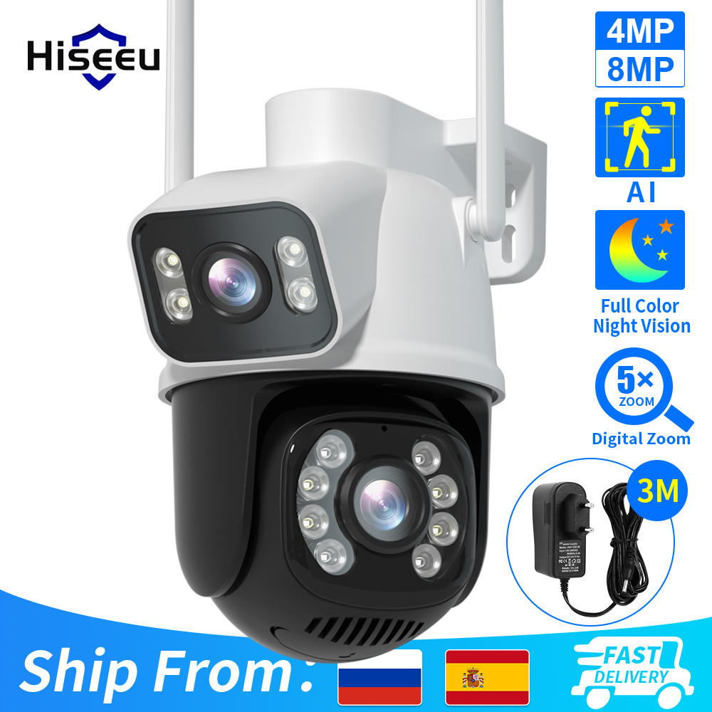 Hiseeu 4K 8MP PTZ Wifi IP Came - Cctv Camera System 8 Camera Wireless 评论和价格