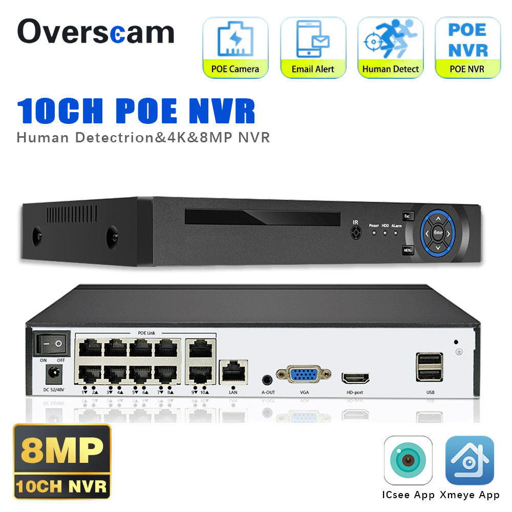 4K 10CH POE Smart NVR 8MP POE  - Nvr 16 Channel 4K H265 评论和价格