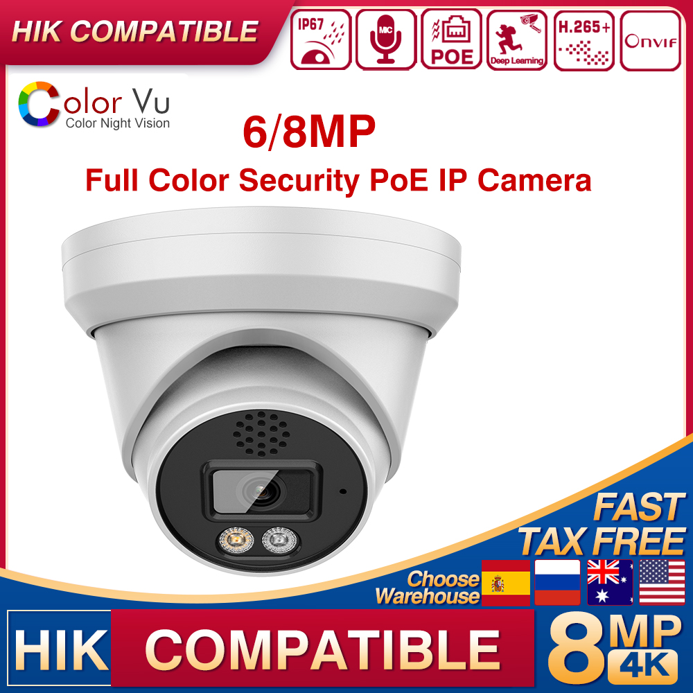 Hikvision Compatible 4K 8MP 6M - Hikvision Ip Camera 8Mp Dome 评论和价格