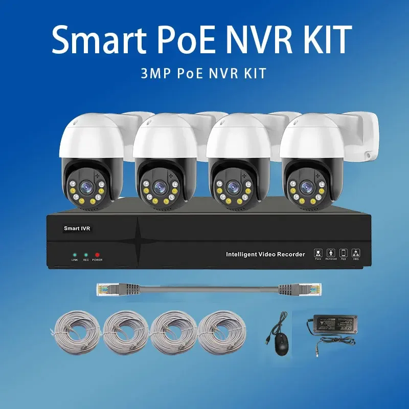 4 Channel 3MP/5MP Dome IP Came - Nvr Kit 4 Camera 5Mp Poe 评论和价格