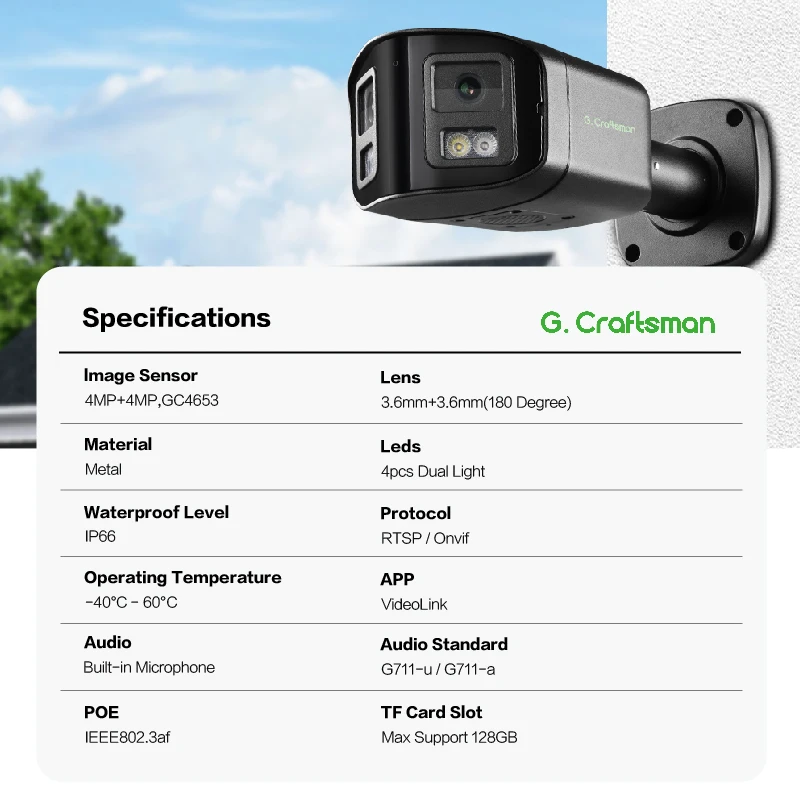 2026 GA-B6FD-M8G(AG) 4K 8MP 18 - Cctv Camera 180 Degree Panoramic 评论和价格