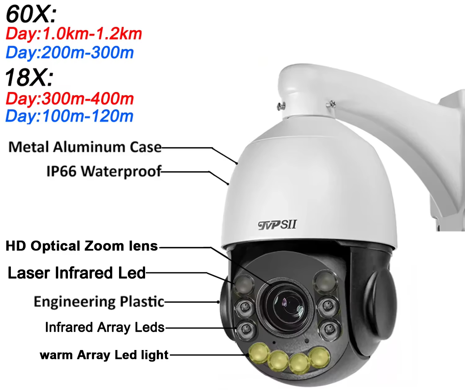 Full Color Metal Auto Tracking - Ip Camera 4K 8Mp Outdoor Ptz 评论和价格