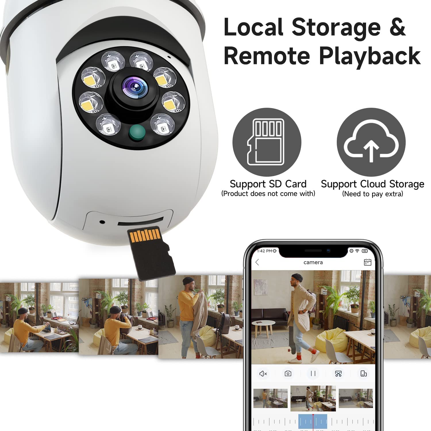 8MP E27 Bulb Surveillance Came - Cctv Camera System 8 Camera Wireless 评论和价格