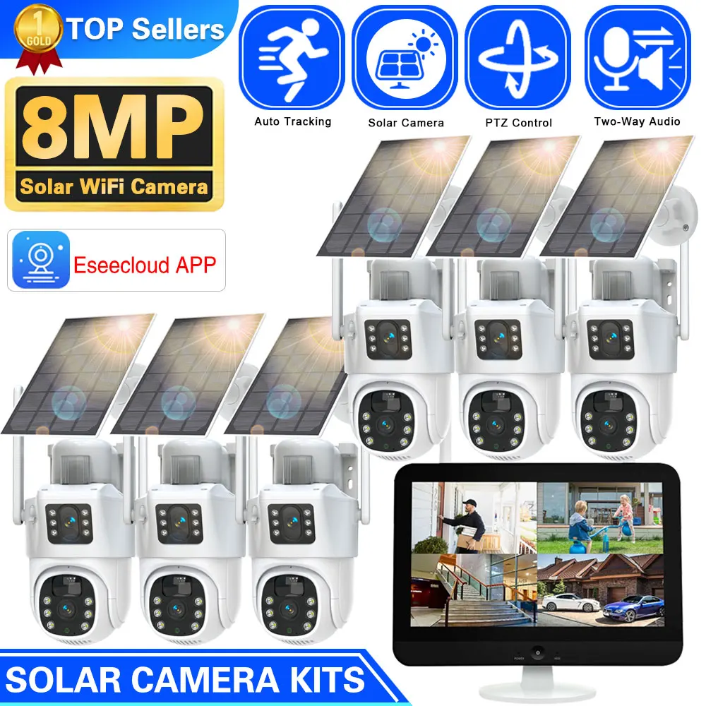 10CH Wireless NVR 4k 8mp Dual  - Cctv Camera System 8 Camera Wireless 评论和价格
