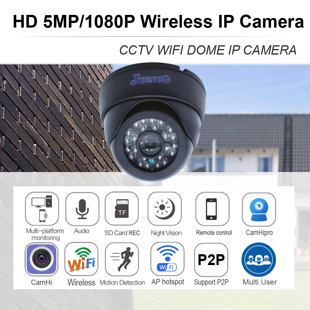 5MP 1080P Wifi IP Camera Dome  - Cctv Camera System 8 Camera Wireless 评论和价格