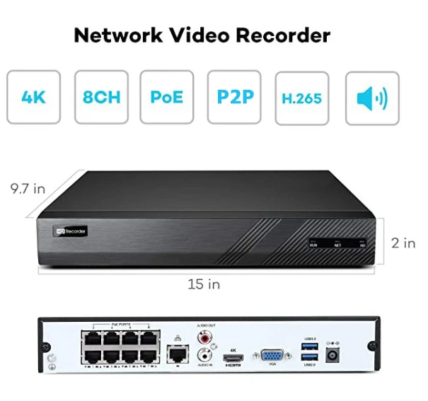 Cctv 8ch Nvr Kit Poe Security  - Nvr Kit 4 Camera 5Mp Poe 评论和价格