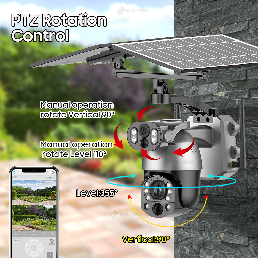 4K 50X Optical Zoom Dual Lens  - Security Camera System Solar 4G 评论和价格