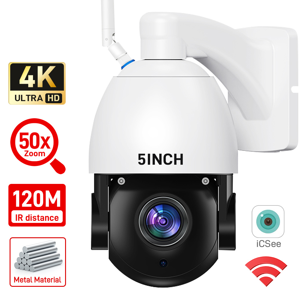 5Inch 4K UHD Icsee APP 50x Zoo - Cctv Camera System 8 Camera Wireless 评论和价格