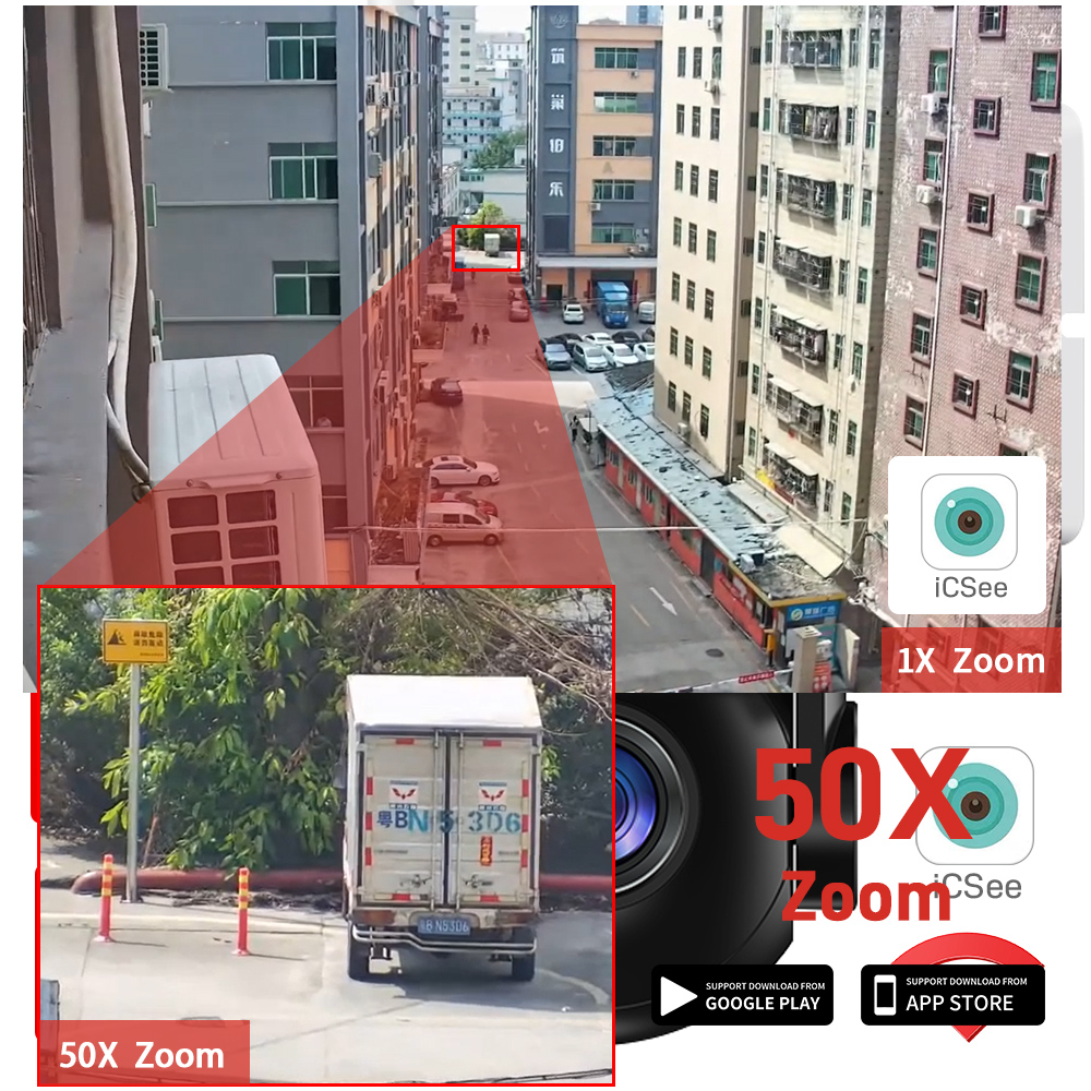5Inch 4K UHD Icsee APP 50x Zoo - Cctv Camera System 8 Camera Wireless 评论和价格