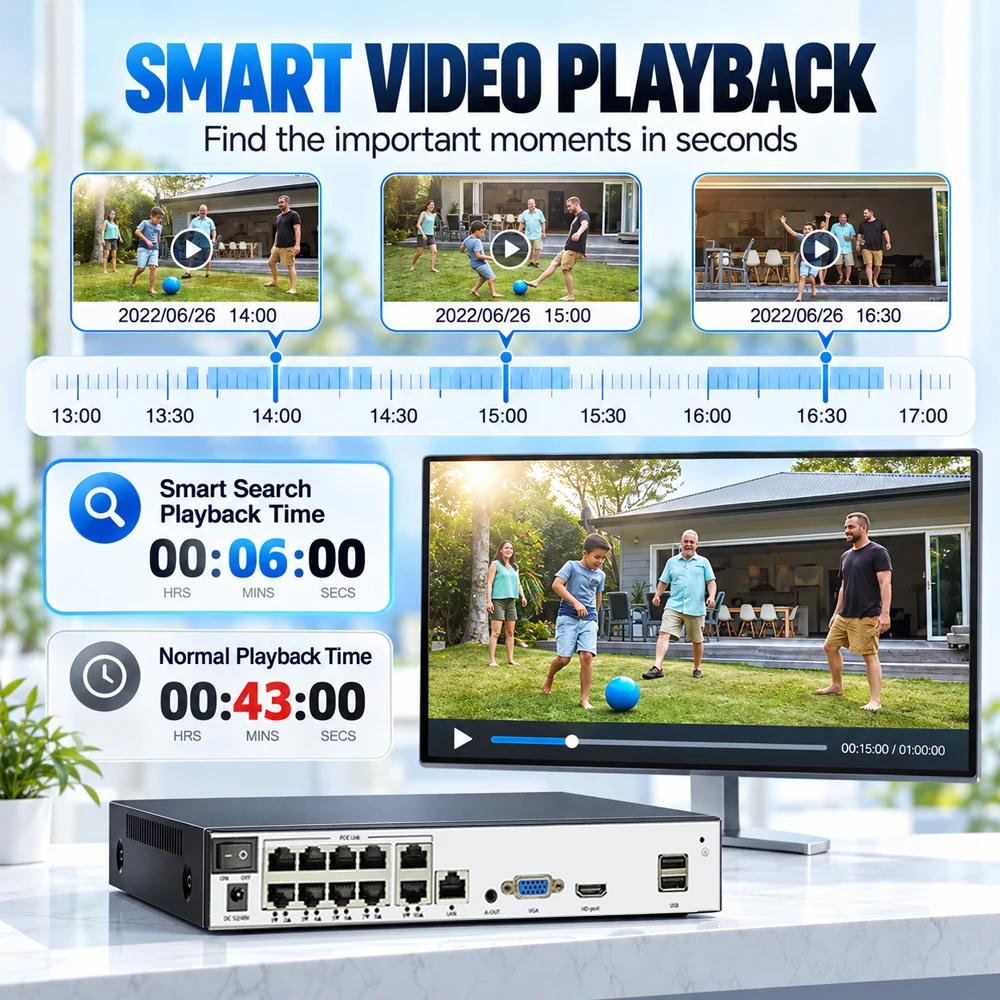 Security 10CH POE NVR 8MP 4K N - Poe Security Camera 8Mp 4K 评论和价格