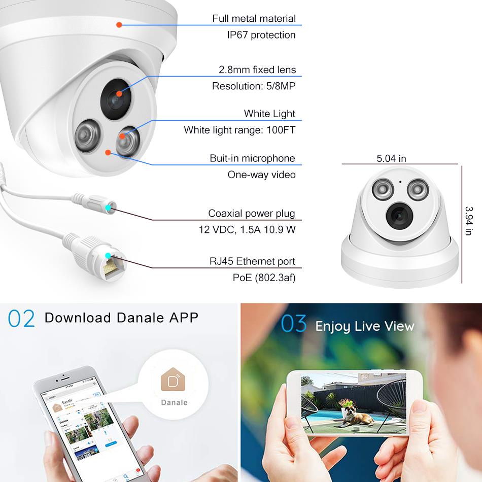 Hikvision Compatible 5mp/8MP P - Hikvision Ip Camera 8Mp Dome 评论和价格