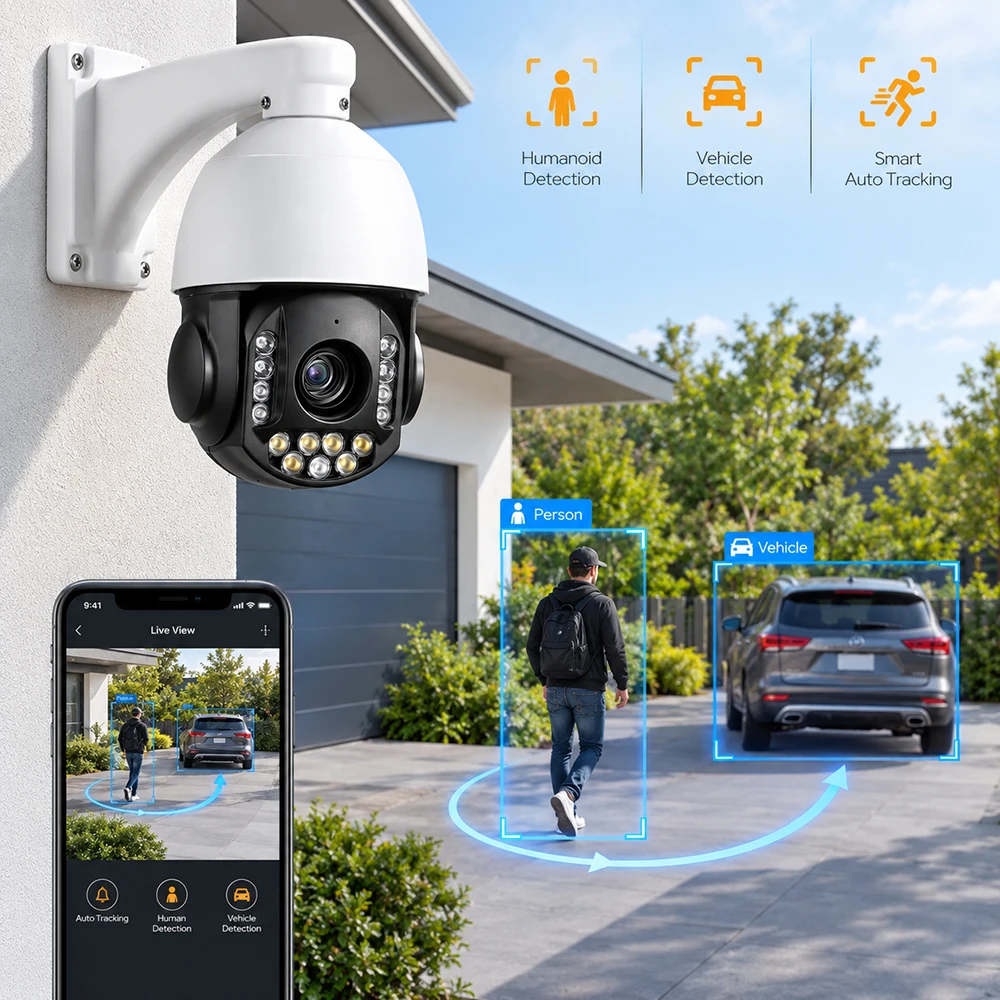 Outdoor 4K 8MP Wired PoE PTZ S - Ptz Camera 30X Zoom Poe 评论和价格